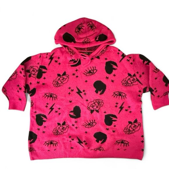 Torrid LoveSick Drop Shoulder Relaxed Sweater - Drama Free Toss Pink, SZ 4 (4X) - Picture 13 of 14